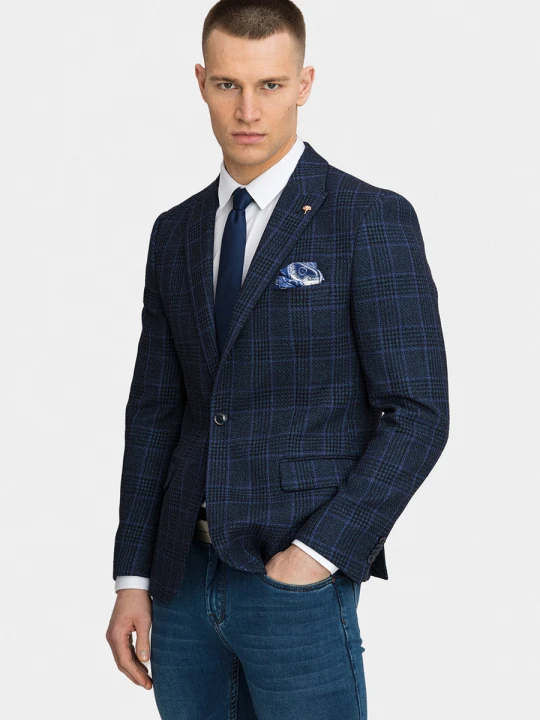 Zdjęcie produktu Marynarka STEFANO 01065B75KSA Giacomo Conti granatowy