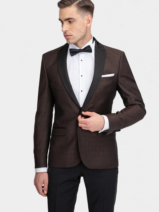 Zdjęcie produktu Marynarka UBERTO 03101B80DSA Giacomo Conti brazowy
