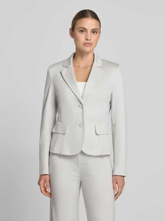 Zdjęcie produktu Marynarka w kratę o kroju slim fit z kieszeniami z patką Marc Cain Kamienny