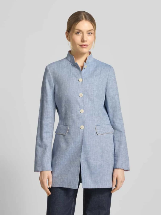 Zdjęcie produktu Marynarka w kratę o kroju slim fit z kieszeniami z patką White Label Jasnoniebieski