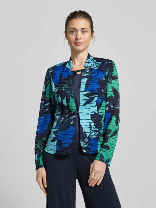 Zdjęcie produktu Marynarka w kratkę o kroju slim fit w całościowym wzorze Vera Mont Niebieski