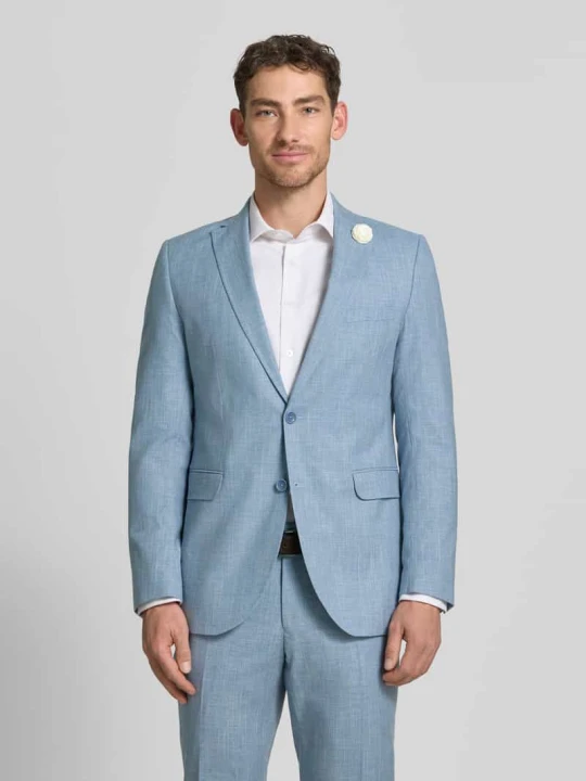 Zdjęcie produktu Marynarka w kroju regular fit z dodatkiem żywej wełny model 'Paco' CG - Club of Gents Niebieski