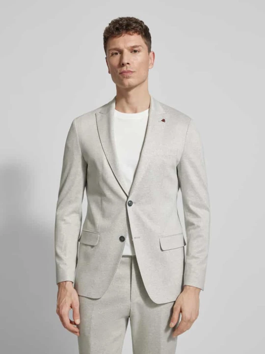 Zdjęcie produktu Garnitur o kroju slim fit ze wznoszącymi się połami Roy Robson Srebrny