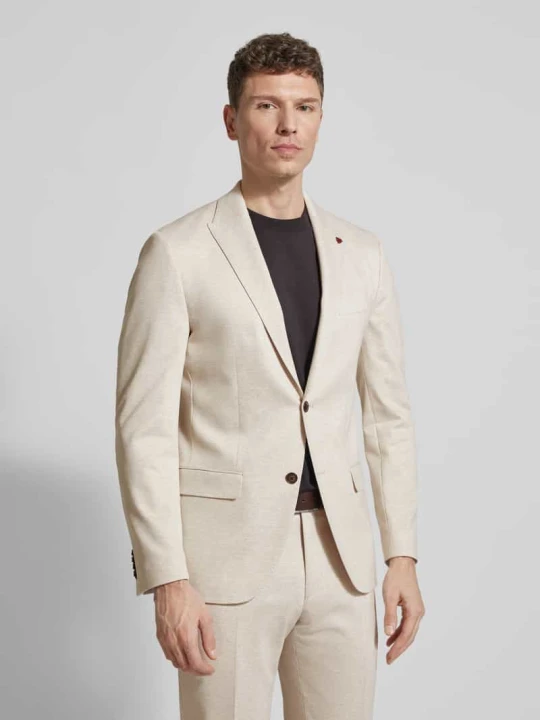 Zdjęcie produktu Garnitur o kroju slim fit ze wznoszącymi się połami Roy Robson Beżowy