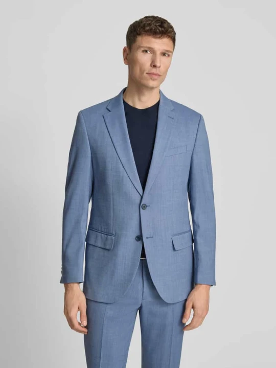 Zdjęcie produktu Marynarka w kroju slim fit na 2 guziki z kieszeniami z patką model 'Grant' Pierre Cardin Jasnoniebieski