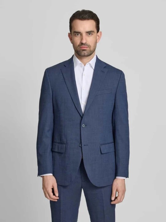 Zdjęcie produktu Marynarka w kroju slim fit na 2 guziki z kieszeniami z patką model 'Grant' Pierre Cardin Granatowy