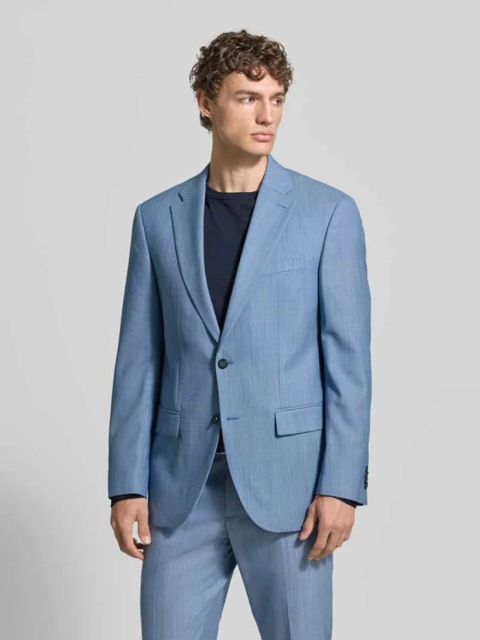 Zdjęcie produktu Marynarka w kroju slim fit na 2 guziki z kieszeniami z patką model 'Grant' Pierre Cardin Niebieski