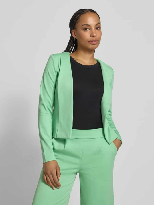 Zdjęcie produktu Marynarka w kroju slim fit o otwartym fasonie model 'KATE' Ichi Jasnozielony