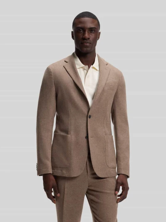 Zdjęcie produktu Marynarka w kroju slim fit z dodatkiem żywej wełny model 'P-Hanry-WG-264' Boss Beżowy