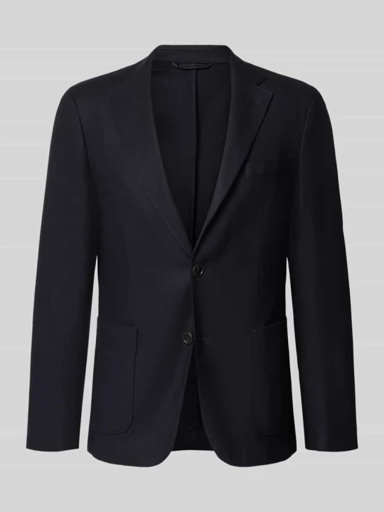 Zdjęcie produktu Marynarka w kroju slim fit z dodatkiem żywej wełny model 'P-Hanry-WG-264' Boss Granatowy
