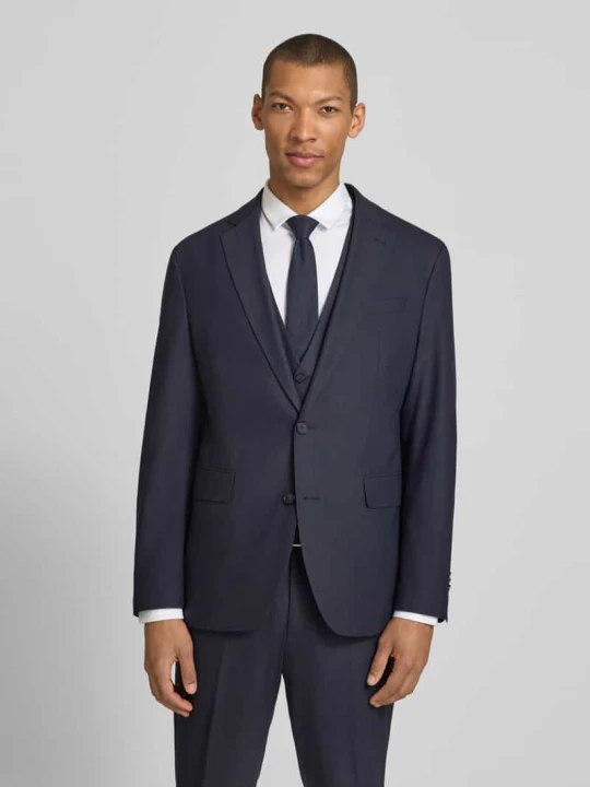 Zdjęcie produktu Marynarka w kroju slim fit z dodatkiem żywej wełny Model 'Totti' CINQUE Ciemnoniebieski