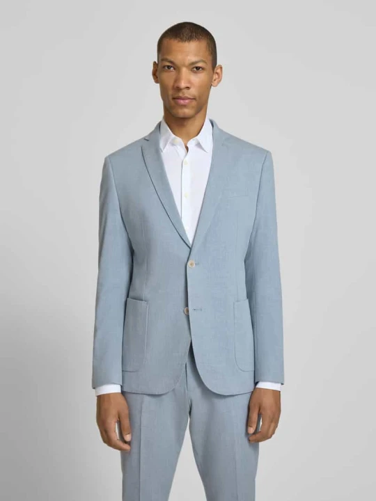 Zdjęcie produktu Marynarka w kroju slim fit z domieszką bawełny, wiskozy i lnu s.Oliver Jasnoniebieski
