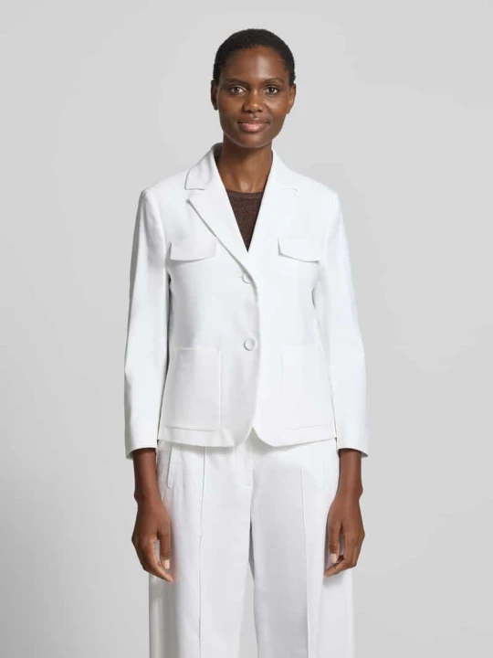 Zdjęcie produktu Marynarka w kroju slim fit z kołnierzem z klapami LUISA CERANO Biały