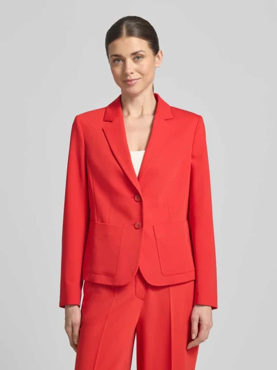 Zdjęcie produktu Marynarka w kroju slim fit z kołnierzem z klapami MORE & MORE Czerwony