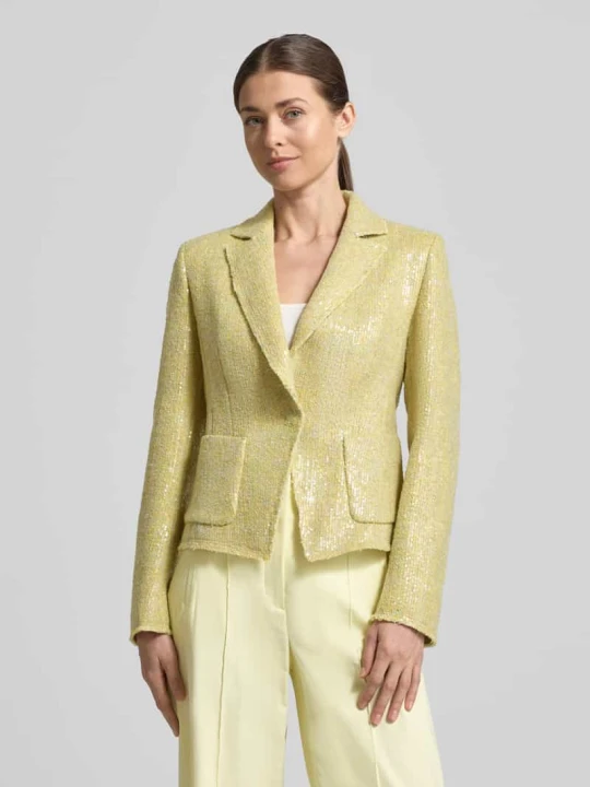 Zdjęcie produktu Marynarka w stylu krój slim fit z cekinami LUISA CERANO Jasnożółty