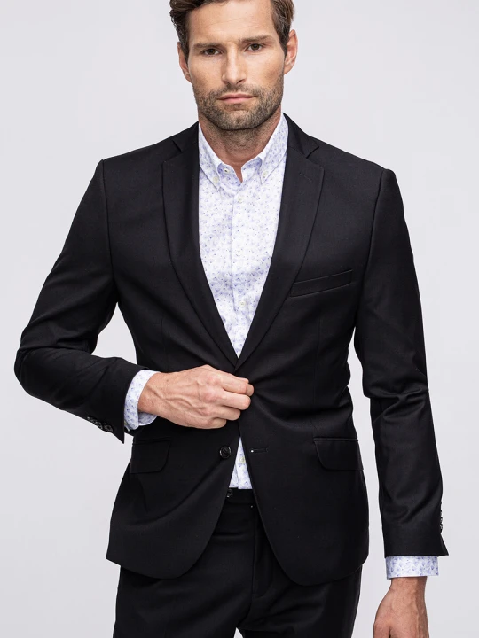 Zdjęcie produktu Marynarka Z LEONARDO GGCS900554 Giacomo Conti czarny