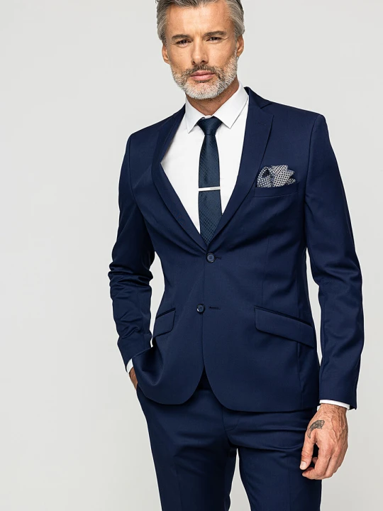 Zdjęcie produktu Marynarka Z LOUIS GGGSQ00514 Giacomo Conti granatowy