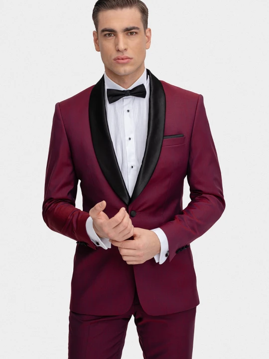 Zdjęcie produktu Marynarka Z ROBERTO GGAS900123 Giacomo Conti bordowy