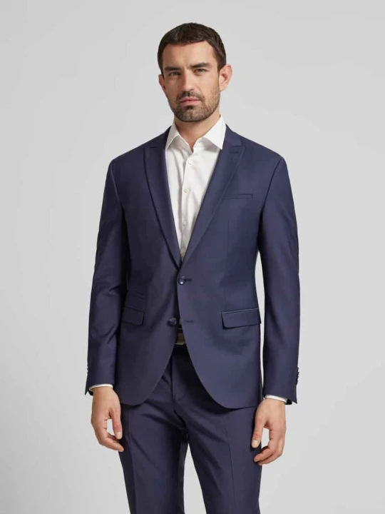 Zdjęcie produktu Marynarka zapinana na 2 guziki o kroju slim fit z dodatkiem streczu model ‘CiCastello’ ‘CIPOWERSTRETCH’ CINQUE Granatowy