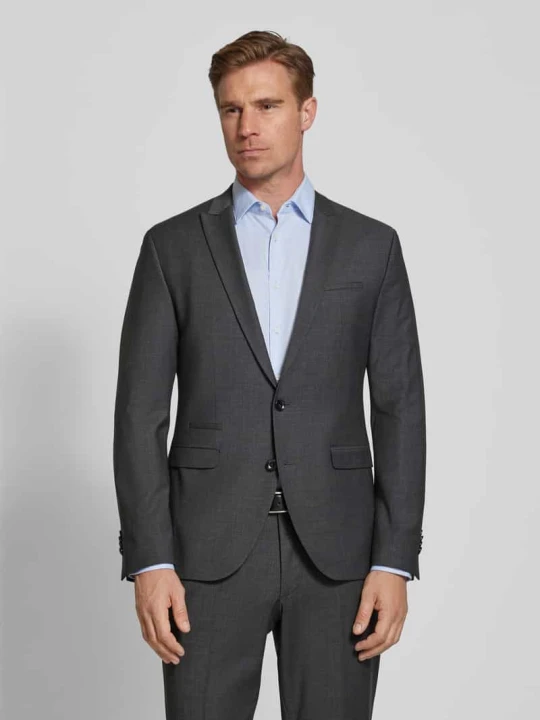 Zdjęcie produktu Marynarka zapinana na 2 guziki o kroju slim fit z dodatkiem streczu model ‘CiCastello’ ‘CIPOWERSTRETCH’ CINQUE Średnioszary