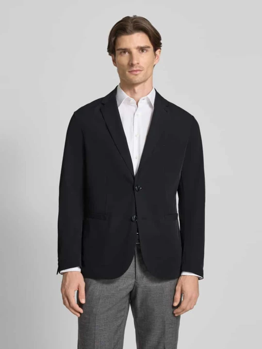 Zdjęcie produktu Marynarka zapinana na dwa guziki z kołnierzem z połami model ‘GIACCA’ Armani Exchange Czarny