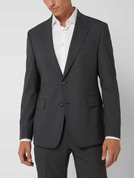 Zdjęcie produktu Marynarka zapinana na dwa guziki z kołnierzem z połami model ‘Sono’ Windsor Antracytowy