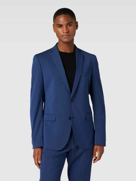 Zdjęcie produktu Marynarka na 2 guziki o kroju slim fit z dodatkiem wiskozy s.Oliver Królewski niebieski