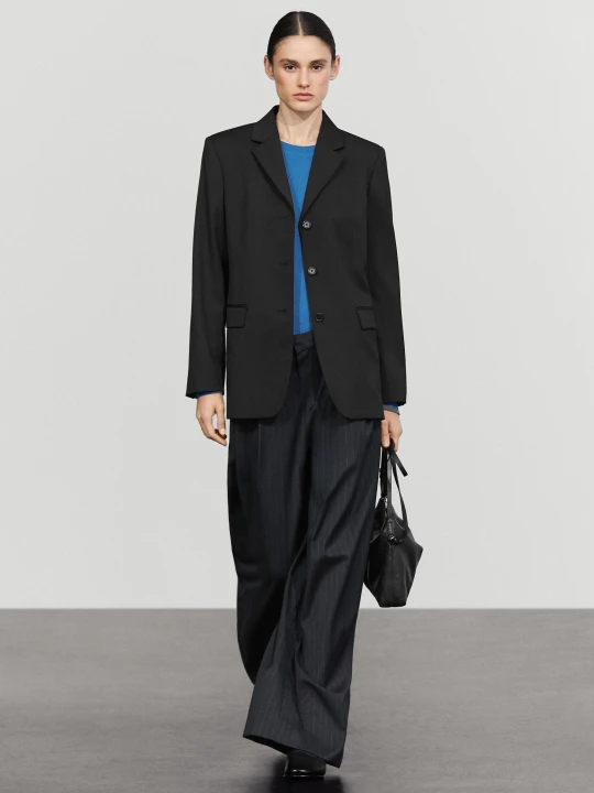 Zdjęcie produktu Marynarka Ze 100% Wełny Typu Cold Wool - Czarny - Massimo Dutti - Female