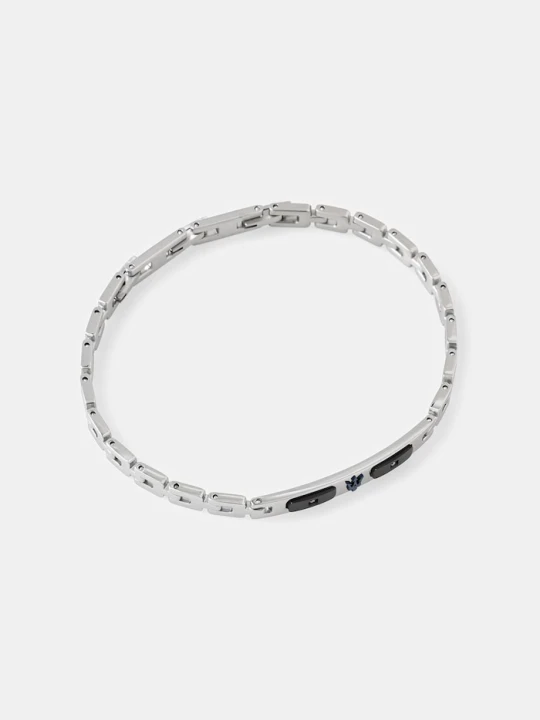 Zdjęcie produktu MASERATI bransoletka męska ze stali nierdzewnej z diamentem DIAMONDS srebrny