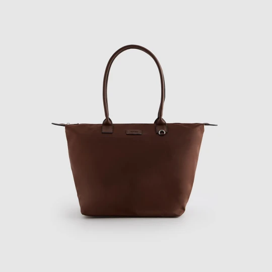 Zdjęcie produktu Materiałowa torba shopper ciemnobrązowa House brązowy