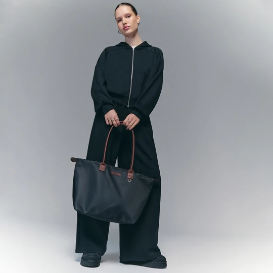 Zdjęcie produktu Materiałowa torba shopper czarna House