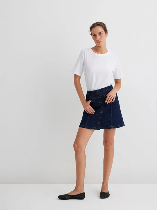 Zdjęcie produktu MAVI Spódnica dżinsowa "Belina" w kolorze granatowym rozmiar: XL