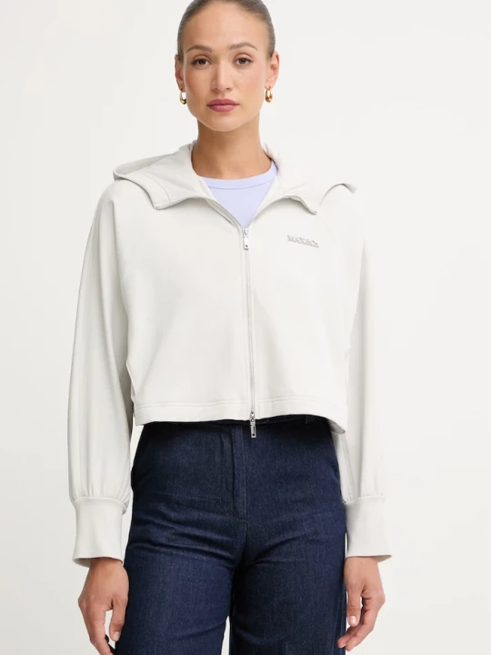 Zdjęcie produktu Max&Co. bluza z kapturem damska bawełniana z elastanem MCODONNOLA szary