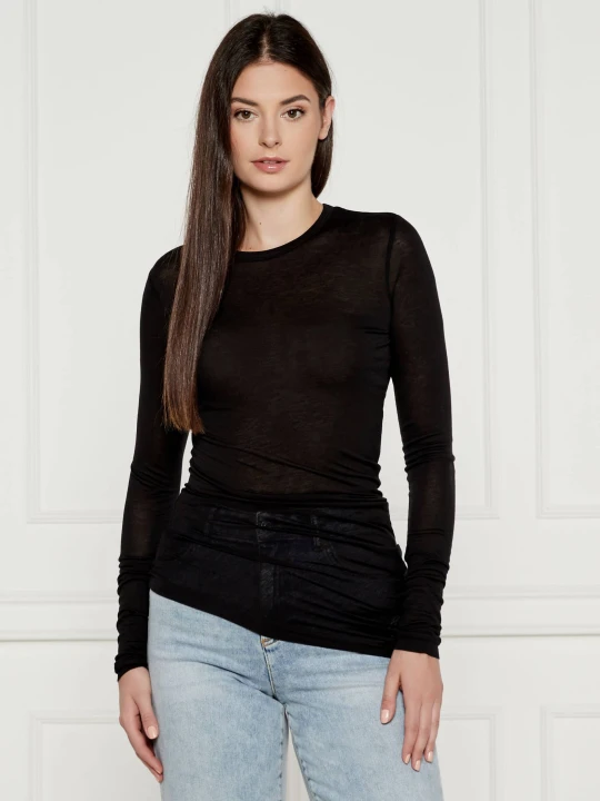 Zdjęcie produktu MAX&Co. Bluzka ORIONE | Slim Fit | z dodatkiem wełny czarny