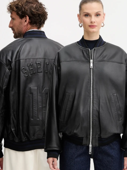 Zdjęcie produktu MAX&Co. kurtka bomber skórzana czarny