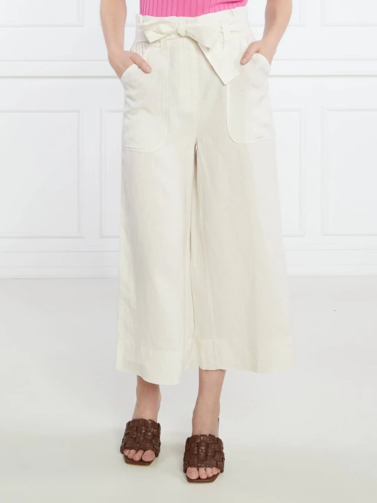 Zdjęcie produktu MAX&Co. Lniane spodnie FINESTRA | Straight fit beżowy