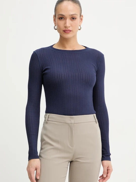 Zdjęcie produktu MAX&Co. longsleeve bawełniany MCOTRIONFO granatowy
