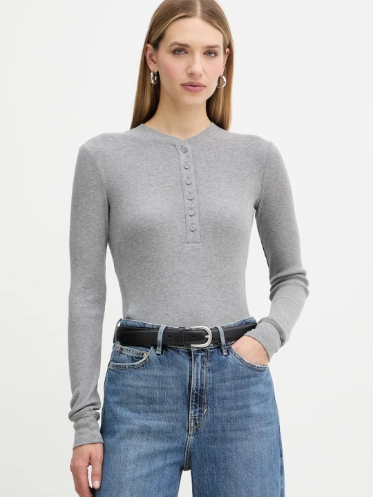 Zdjęcie produktu MAX&Co. longsleeve z dodatkiem wełny szary