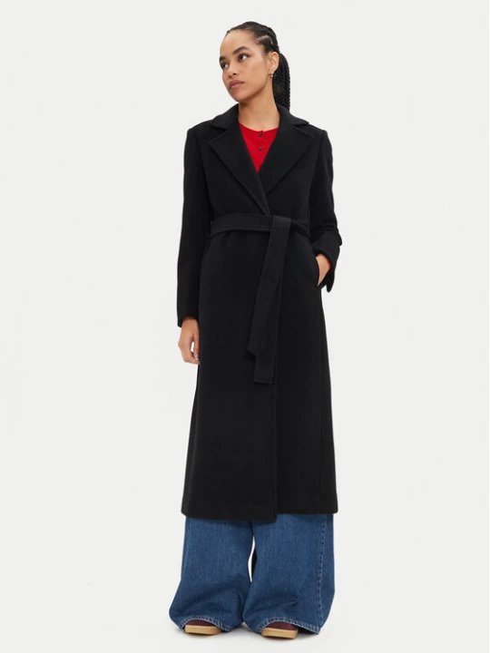Zdjęcie produktu MAX&Co. Płaszcz wełniany Longrun 2428016034200 Czarny Regular Fit