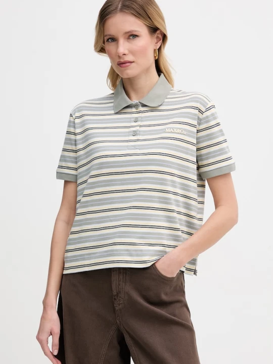 Zdjęcie produktu Max&Co. polo damskie bawełniane MCOMANDARE szary