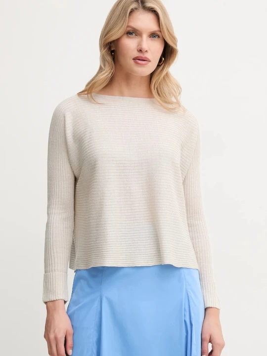 Zdjęcie produktu MAX&Co. sweter z domieszką lnu beżowy