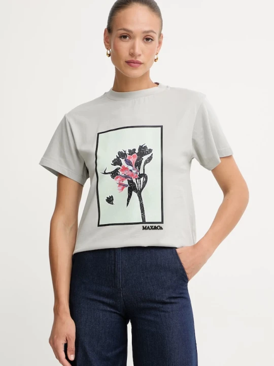 Zdjęcie produktu Max&Co. T-shirt damski bawełniany MCOOGNUNO szary