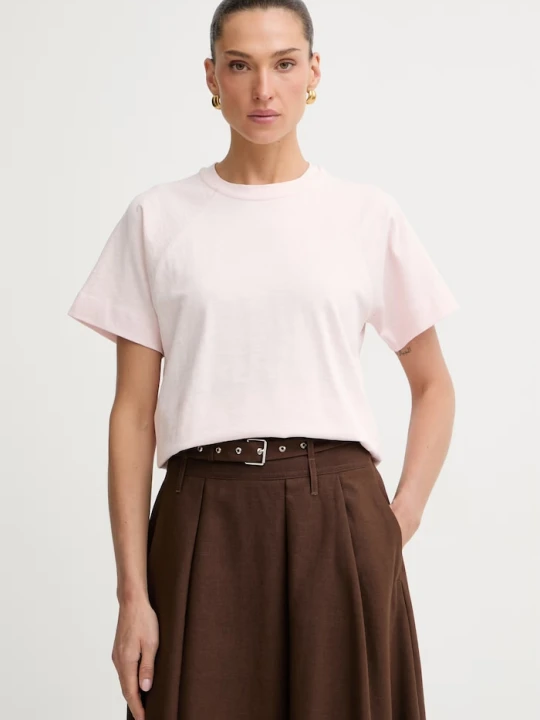 Zdjęcie produktu Max&Co. T-shirt damski z bawełną MCOTESO różowy