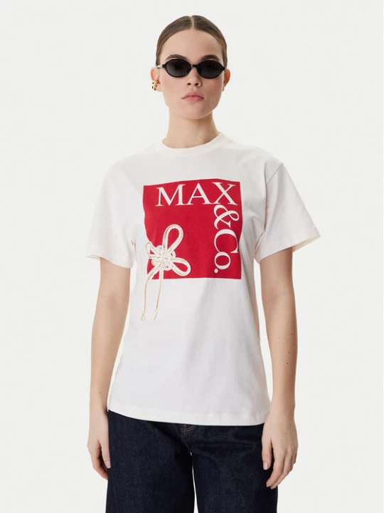 Zdjęcie produktu MAX&Co. T-Shirt Mcivolare 2618971016200 Écru Regular Fit Kremowy