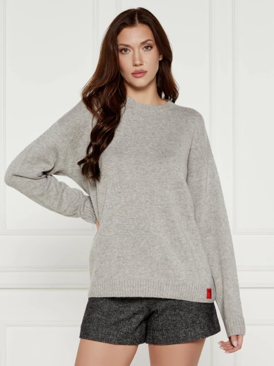 Zdjęcie produktu MAX&Co. Wełniany sweter MAURA | Relaxed fit | z dodatkiem kaszmiru szary