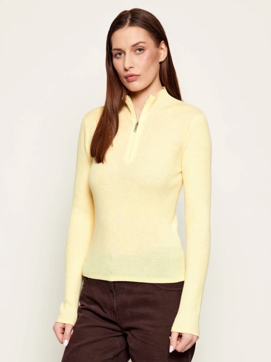 Zdjęcie produktu MAX&Co. Wełniany sweter MCOMOSCHEA | Slim Fit żółty