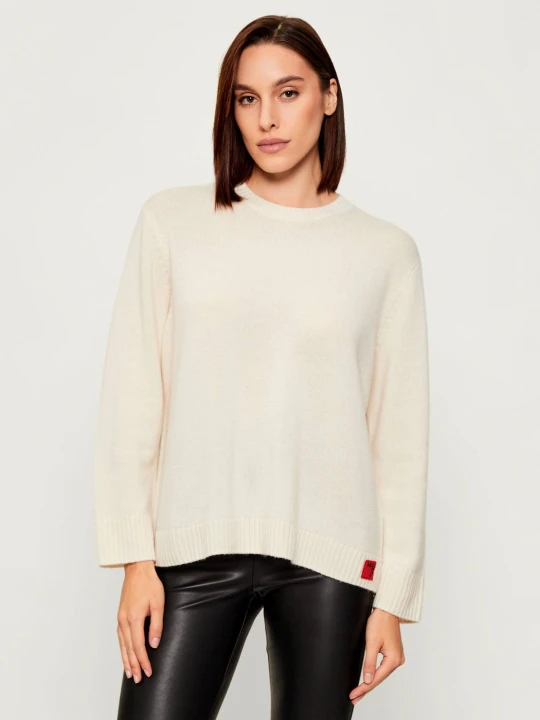 Zdjęcie produktu MAX&Co. Wełniany sweter PAPRICA | Loose fit | z dodatkiem kaszmiru biały