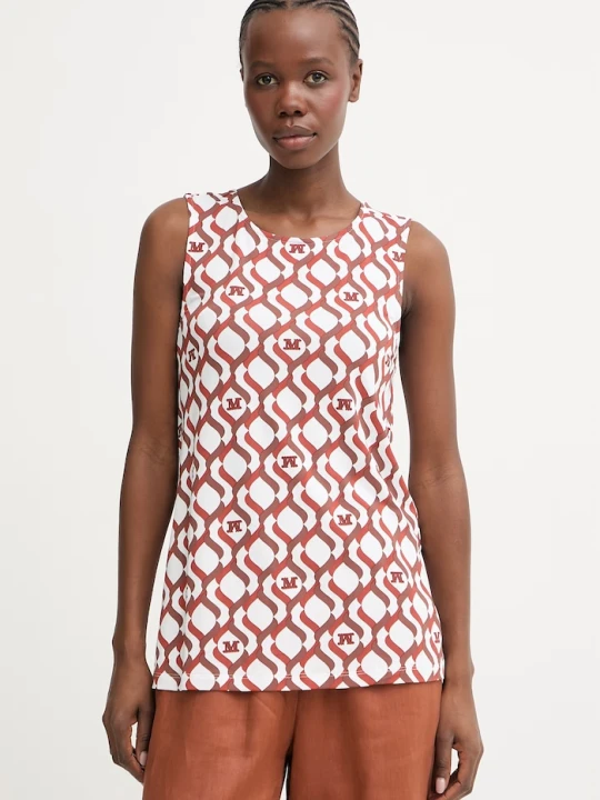 Zdjęcie produktu Max Mara Beachwear bluzka damska z wiskozy PELOTA pomarańczowy