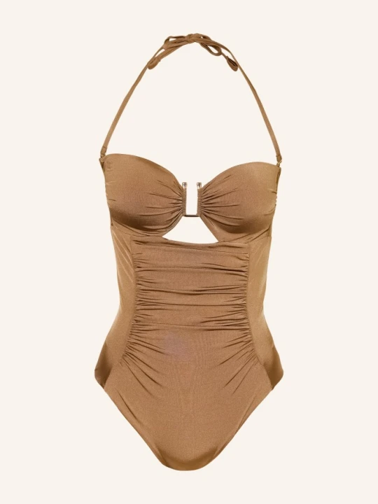 Zdjęcie produktu Max Mara Beachwear Strój Kąpielowy Typu Bandeau Bchcurva Z Wycięciem beige
