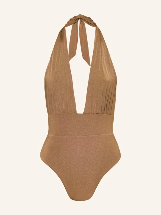 Zdjęcie produktu Max Mara Beachwear Strój Kąpielowy Z Wiązaniem Na Szyi Bchcalle beige